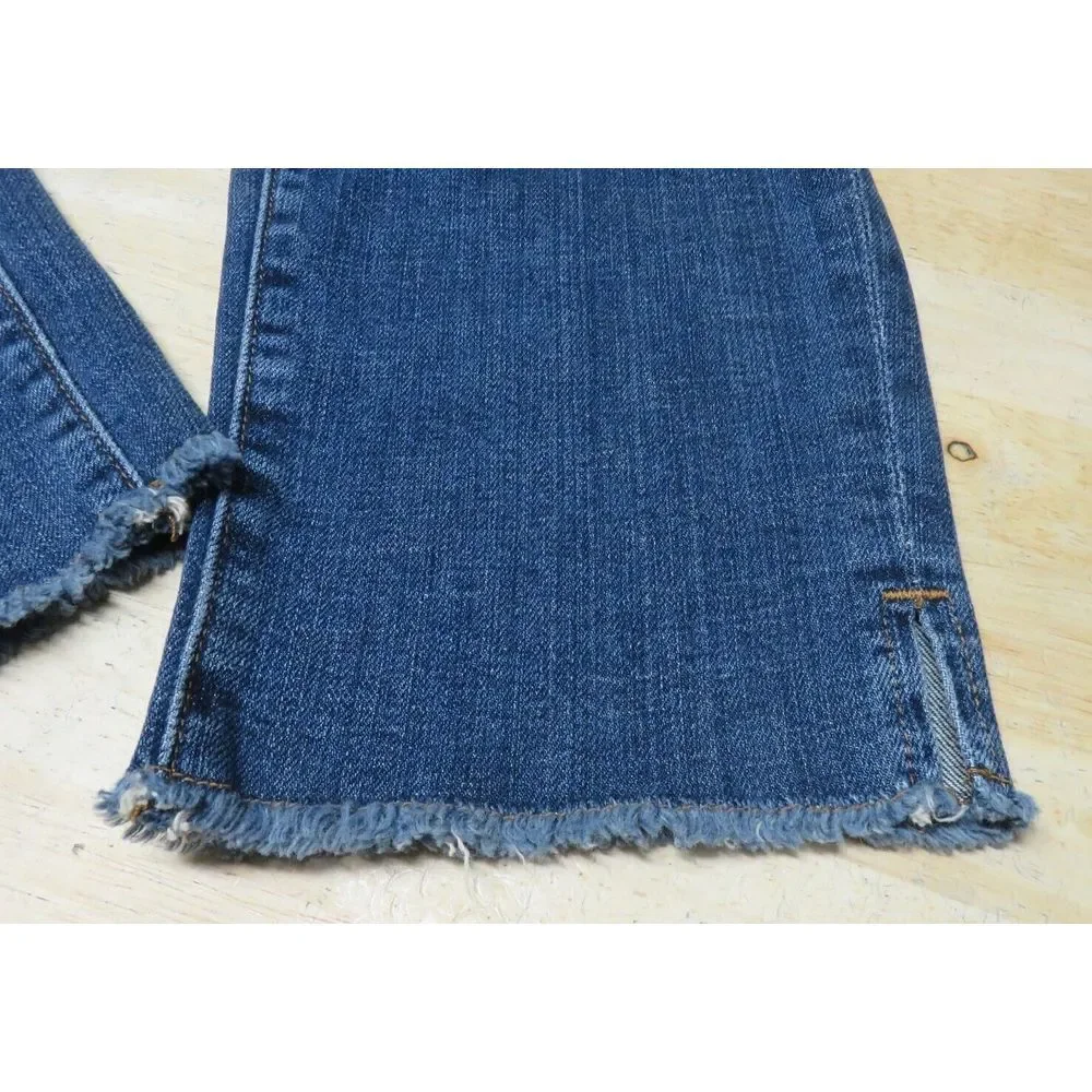 Womens‎ Eileen Fisher Jeans Size 2 Made in USA Blue Cotton Cropped Capri 28x27 - Picture 9 of 11